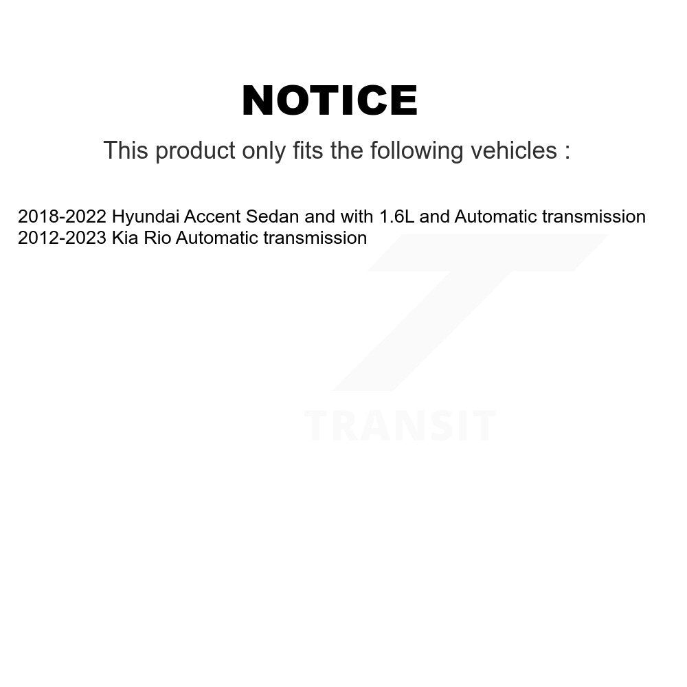 Kugel Front Left (Driver Side) CV Axle Drive Shaft] Complete Assembly And Wheel Bearing Kit For Kia Rio Hyundai Accent KN7-101076