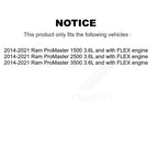 Kugel Front Left (Driver Side) CV Axle Drive Shaft] Complete Assembly And Wheel Bearing Kit For 2014-2021 Ram ProMaster 2500 3500 1500 3.6L with FLEX engine KN7-101078