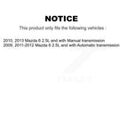 Kugel Front Left (Driver Side) CV Axle Drive Shaft] Complete Assembly And Wheel Bearing Kit For Mazda 6 KN7-101082