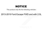 Kugel Front Right (Passenger Side) CV Axle Drive Shaft] Complete Assembly And Wheel Bearing Kit For 2013-2019 Ford Escape FWD with 2.0L KN7-101092