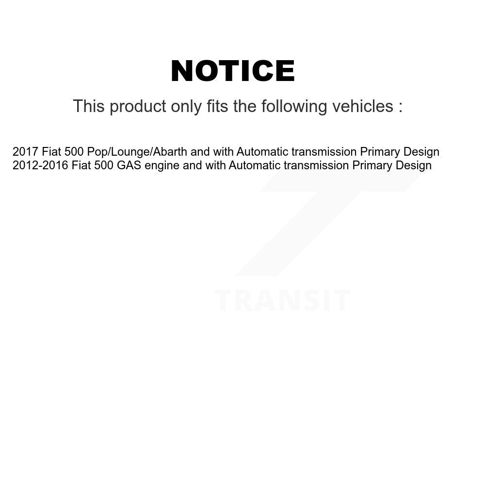 Kugel Front Right (Passenger Side) CV Axle Drive Shaft] Complete Assembly And Wheel Bearing Kit For Fiat 500 Primary Design KN7-101095
