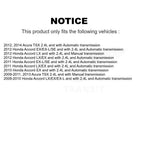 Kugel Front Right (Passenger Side) CV Axle Drive Shaft] Complete Assembly And Wheel Bearing Kit For Honda Accord Acura TSX KN7-101113