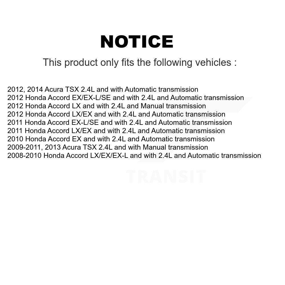 Kugel Front Right (Passenger Side) CV Axle Drive Shaft] Complete Assembly And Wheel Bearing Kit For Honda Accord Acura TSX KN7-101113