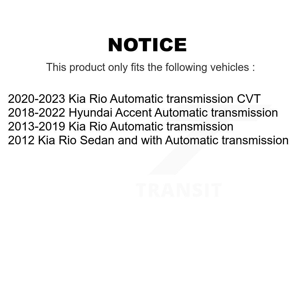 Kugel Front Right (Passenger Side) CV Axle Drive Shaft] Complete Assembly And Wheel Bearing Kit For Kia Rio Hyundai Accent KN7-101118
