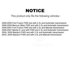 Kugel Front Right (Passenger Side) CV Axle Drive Shaft] Complete Assembly And Wheel Bearing Kit For Ford Fusion Mazda 6 Mercury Milan KN7-101121