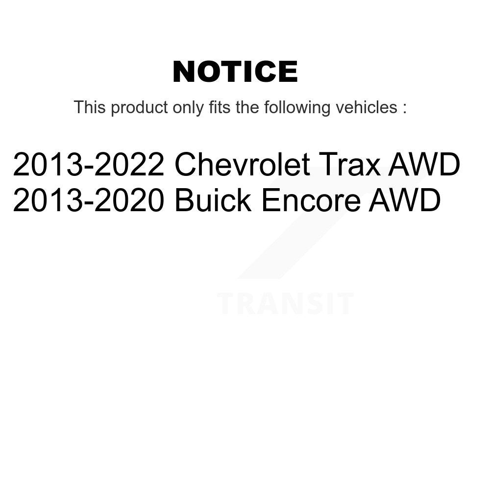 Kugel Front Right (Passenger Side) CV Axle Drive Shaft] Complete Assembly And Wheel Bearing Kit For Buick Encore Chevrolet Trax AWD KN7-101123