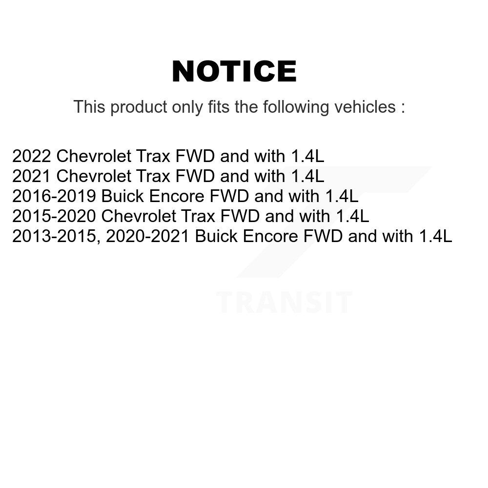 Buyers Guide for KN7-101124. Fits: Buick Encore Chevrolet Trax FWD