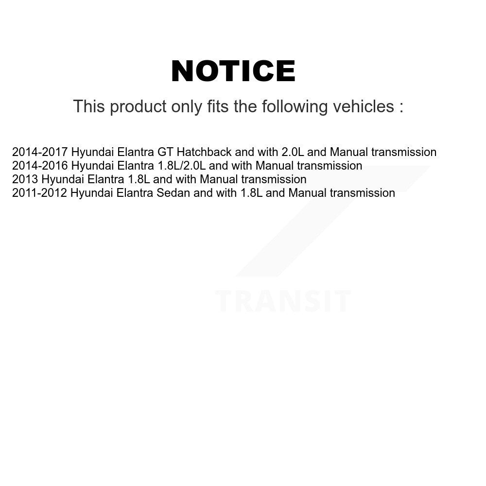 Kugel Front Right (Passenger Side) CV Axle Drive Shaft] Complete Assembly And Wheel Bearing Kit For Hyundai Elantra GT KN7-101130