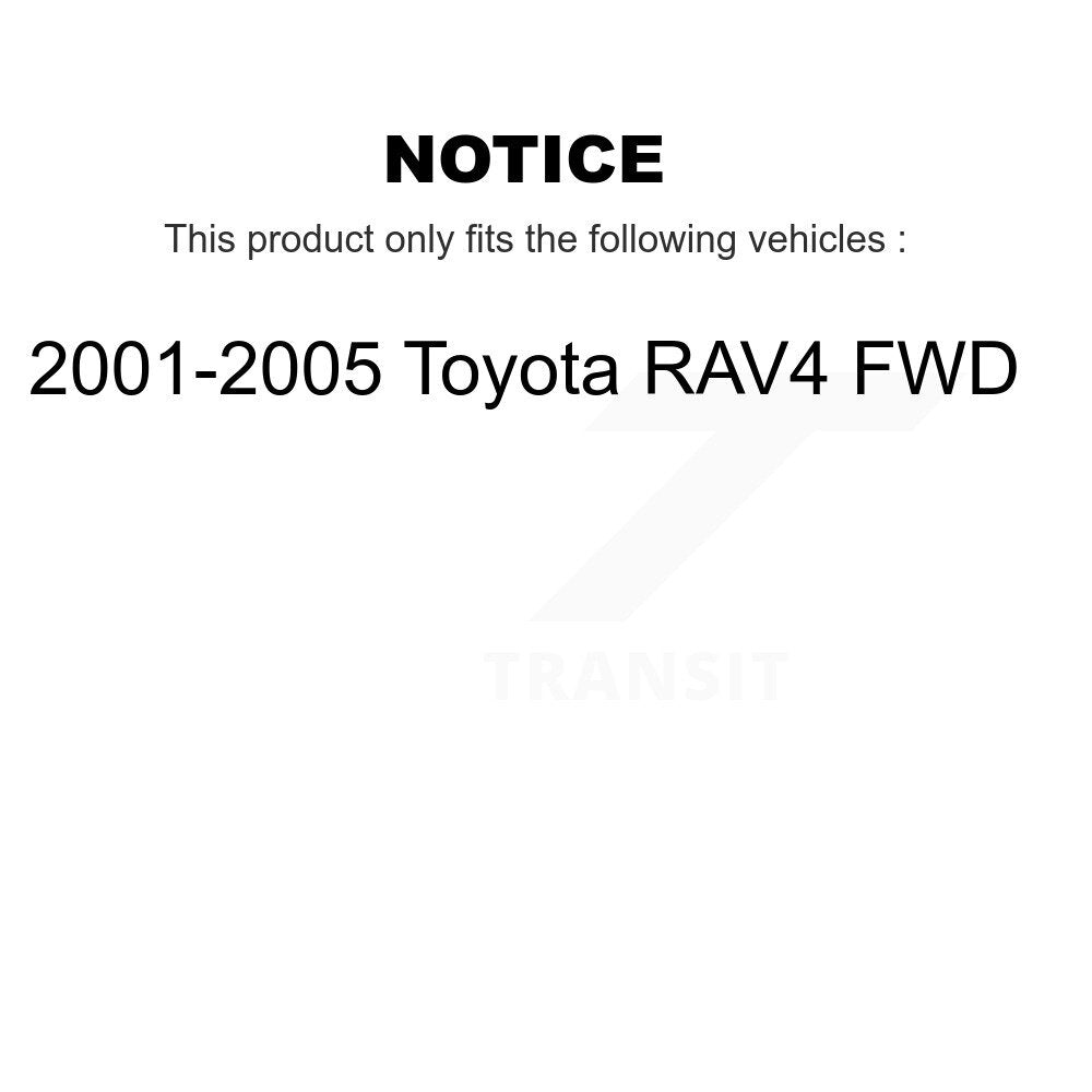 Kugel Front Right (Passenger Side) CV Axle Drive Shaft] Complete Assembly And Wheel Bearing Kit For 2001-2005 Toyota RAV4 FWD KN7-101157