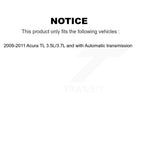 Kugel Front Right (Passenger Side) CV Axle Drive Shaft] Complete Assembly And Wheel Bearing Kit For 2009-2011 Acura TL 3.5L 3.7L with Automatic transmission KN7-101162
