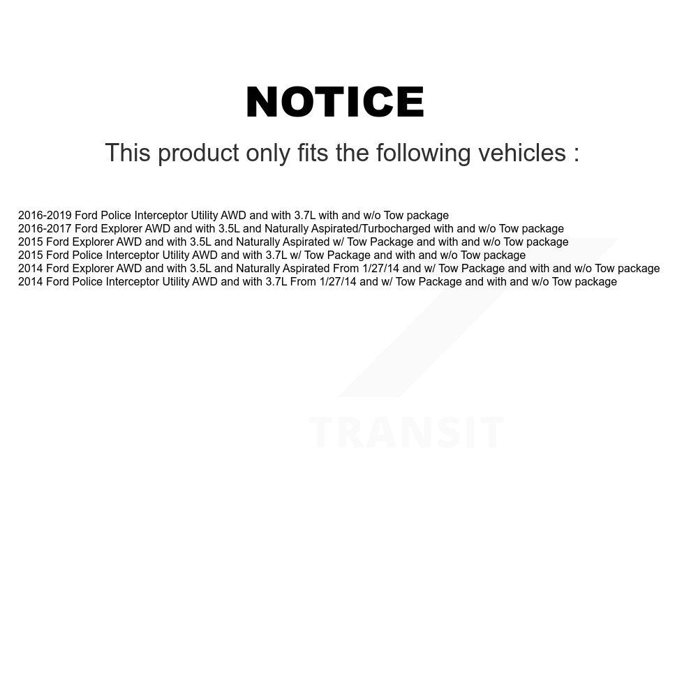 Kugel Front Right (Passenger Side) CV Axle Drive Shaft And Complete Wheel Hub Bearing Assembly Kit For Ford Explorer Police Interceptor Utility KN7-101176