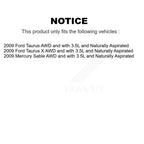 Kugel Front Right (Passenger Side) CV Axle Drive Shaft And Complete Wheel Hub Bearing Assembly Kit For 2009 Ford Taurus X Mercury Sable AWD with 3.5L Naturally Aspirated KN7-101185