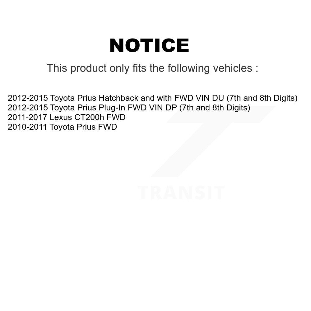 Kugel Front Right (Passenger Side) CV Axle Drive Shaft And Complete Wheel Hub Bearing Assembly Kit For Toyota Prius Lexus CT200h Plug-In KN7-101208