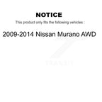 Kugel Front Right (Passenger Side) CV Axle Drive Shaft And Complete Wheel Hub Bearing Assembly Kit For 2009-2014 Nissan Murano AWD KN7-101215