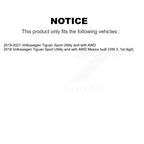 Kugel Front Right (Passenger Side) CV Axle Drive Shaft And Complete Wheel Hub Bearing Assembly Kit For Volkswagen Tiguan Sport Utility with AWD KN7-101221