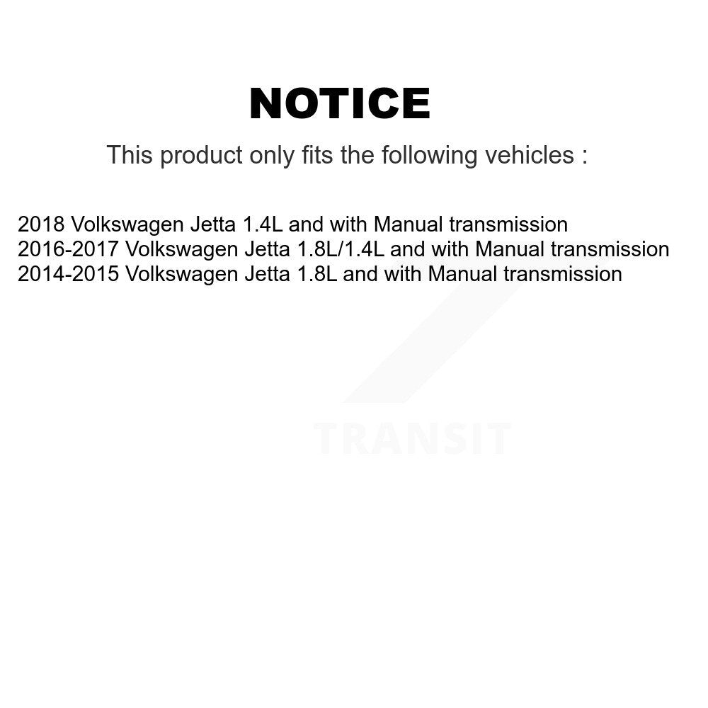 Kugel Front Right (Passenger Side) CV Axle Drive Shaft And Complete Wheel Hub Bearing Assembly Kit For Volkswagen Jetta KN7-101241