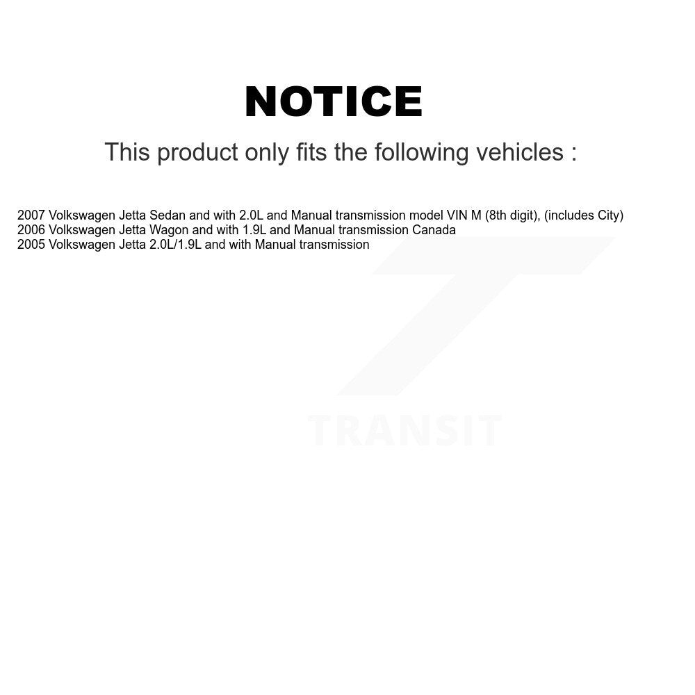 Kugel Front Right (Passenger Side) CV Axle Drive Shaft And Complete Wheel Hub Bearing Assembly Kit For Volkswagen Jetta KN7-101242