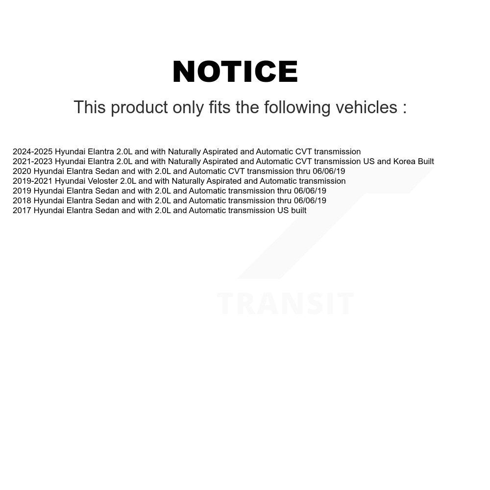 Kugel Front Right (Passenger Side) CV Axle Drive Shaft And Complete Wheel Hub Bearing Assembly Kit For Hyundai Elantra Veloster KN7-101244