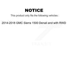 Kugel Front Right (Passenger Side) CV Axle Drive Shaft And Complete Wheel Hub Bearing Assembly Kit For 2014-2018 GMC Sierra 1500 Denali with RWD KN7-101246
