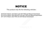 Kugel Front Right (Passenger Side) CV Axle Drive Shaft And Complete Wheel Hub Bearing Assembly Kit For Nissan Juke KN7-101277