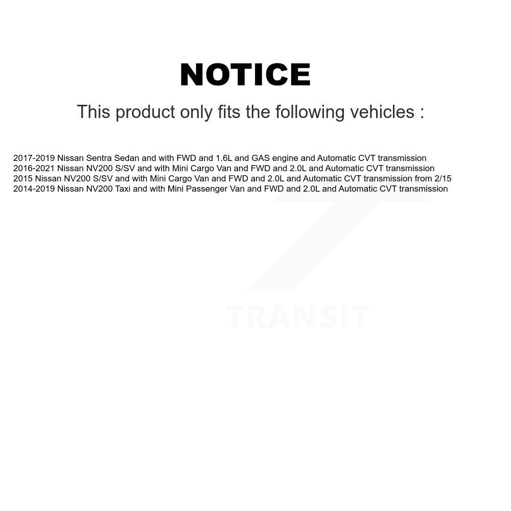 Kugel Front Right (Passenger Side) CV Axle Drive Shaft And Complete Wheel Hub Bearing Assembly Kit For Nissan Sentra NV200 KN7-101278