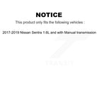 Kugel Front Right (Passenger Side) CV Axle Drive Shaft And Complete Wheel Hub Bearing Assembly Kit For 2017-2019 Nissan Sentra 1.6L with Manual transmission KN7-101280