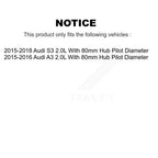 Kugel Front Right (Passenger Side) CV Axle Drive Shaft And Complete Wheel Hub Bearing Assembly Kit For Audi S3 A3 With 80mm Pilot Diameter 2.0L KN7-101299