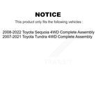 Kugel Front Right (Passenger Side) CV Axle Drive Shaft And Complete Wheel Hub Bearing Assembly Kit For Toyota Tundra Sequoia 4WD KN7-101301