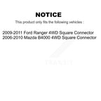 Kugel Front Right (Passenger Side) CV Axle Drive Shaft And Complete Wheel Hub Bearing Assembly Kit For Ford Ranger Mazda B4000 Square Connector 4WD KN7-101305