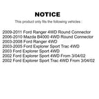 Kugel Front Right (Passenger Side) CV Axle Drive Shaft And Complete Wheel Hub Bearing Assembly Kit For Ford Ranger Explorer Sport Trac Mazda B4000 4WD KN7-101306