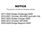 Kugel Front Left (Driver Side) CV Axle Drive Shaft And Complete Wheel Hub Bearing Assembly Kit For Dodge Chrysler 300 Charger Challenger Magnum KN7-101323