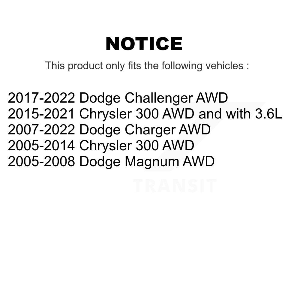 Kugel Front Left (Driver Side) CV Axle Drive Shaft And Complete Wheel Hub Bearing Assembly Kit For Dodge Chrysler 300 Charger Challenger Magnum KN7-101323