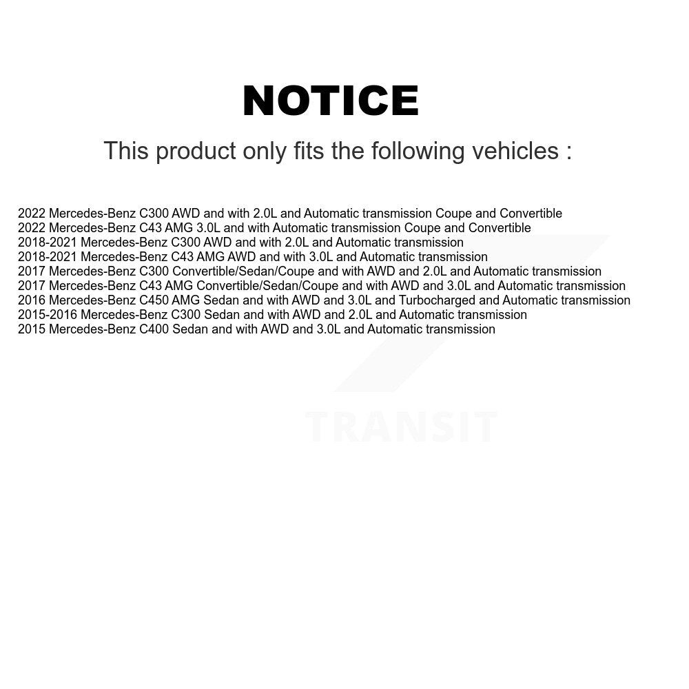 Kugel Front Left (Driver Side) CV Axle Drive Shaft And Complete Wheel Hub Bearing Assembly Kit For Mercedes-Benz C300 C43 AMG C400 C450 KN7-101341