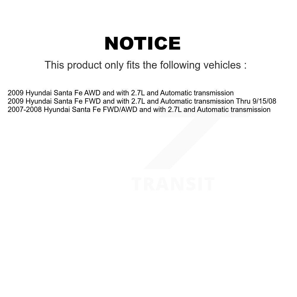 Kugel Front Left (Driver Side) CV Axle Drive Shaft And Complete Wheel Hub Bearing Assembly Kit For Hyundai Santa Fe KN7-101349