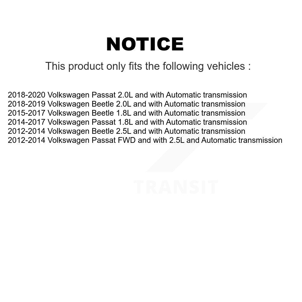 Kugel Front Left (Driver Side) CV Axle Drive Shaft And Complete Wheel Hub Bearing Assembly Kit For Volkswagen Passat Beetle KN7-101364