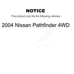 Kugel Front Left (Driver Side) CV Axle Drive Shaft And Complete Wheel Hub Bearing Assembly Kit For 2004 Nissan Pathfinder 4WD KN7-101373