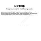 Kugel Front Left (Driver Side) CV Axle Drive Shaft And Complete Wheel Hub Bearing Assembly Kit For Volkswagen Golf Rabbit 3 Bolt Mounting Flange KN7-101376