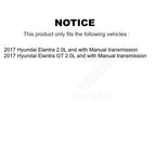 Kugel Front Left (Driver Side) CV Axle Drive Shaft And Complete Wheel Hub Bearing Assembly Kit For 2017 Hyundai Elantra GT 2.0L with Manual transmission KN7-101388