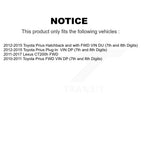 Kugel Front Left (Driver Side) CV Axle Drive Shaft And Complete Wheel Hub Bearing Assembly Kit For Toyota Prius Lexus CT200h Plug-In KN7-101392