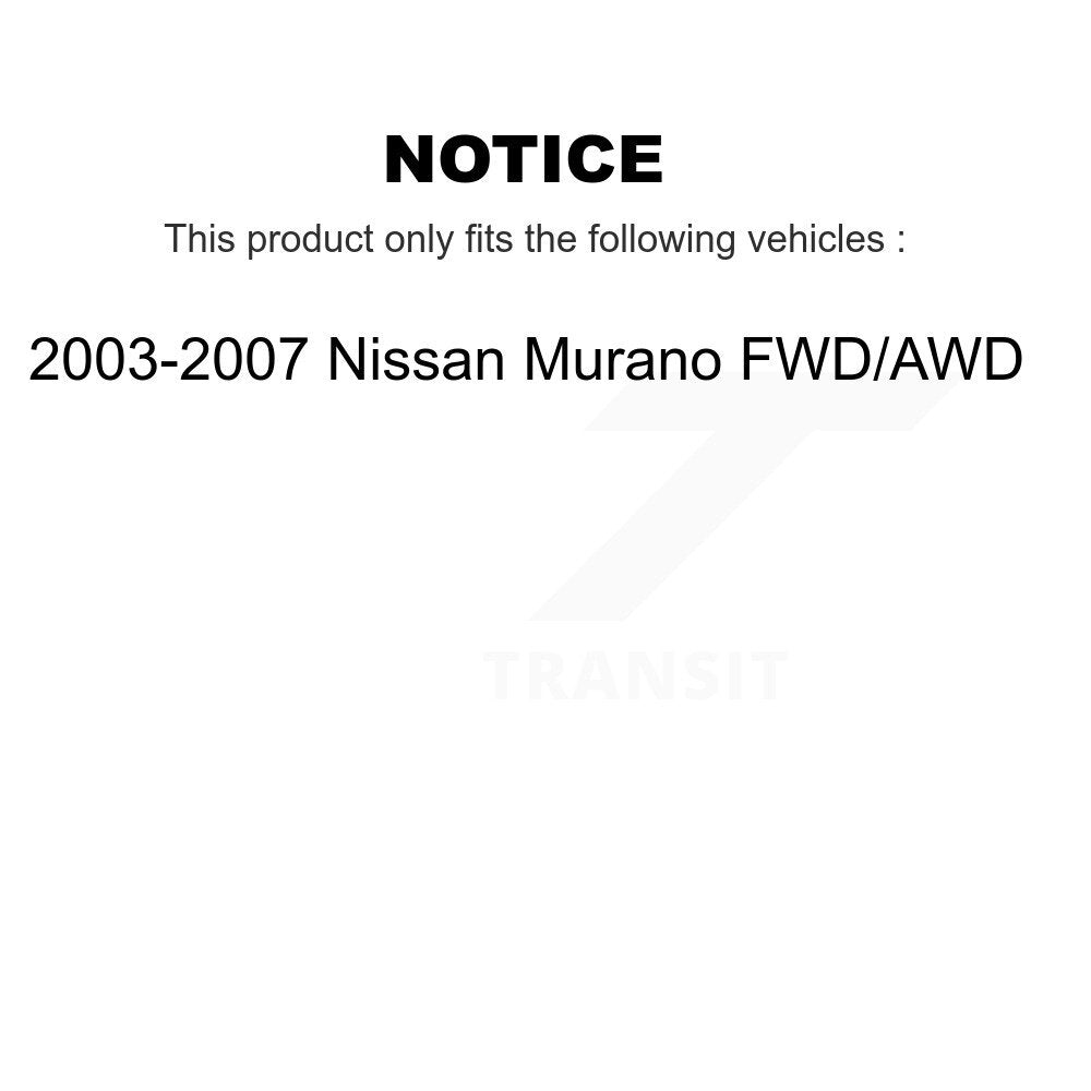 Kugel Front Left (Driver Side) CV Axle Drive Shaft And Complete Wheel Hub Bearing Assembly Kit For 2003-2007 Nissan Murano FWD AWD KN7-101405