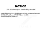 Kugel Front Left (Driver Side) CV Axle Drive Shaft And Complete Wheel Hub Bearing Assembly Kit For 2008-2009 Ford Taurus X Mercury Sable KN7-101412