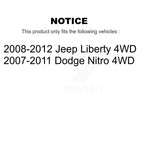 Kugel Front Left (Driver Side) CV Axle Drive Shaft And Complete Wheel Hub Bearing Assembly Kit For Jeep Liberty Dodge Nitro 4WD KN7-101426