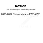 Kugel Front Left (Driver Side) CV Axle Drive Shaft And Complete Wheel Hub Bearing Assembly Kit For 2009-2014 Nissan Murano FWD AWD KN7-101429