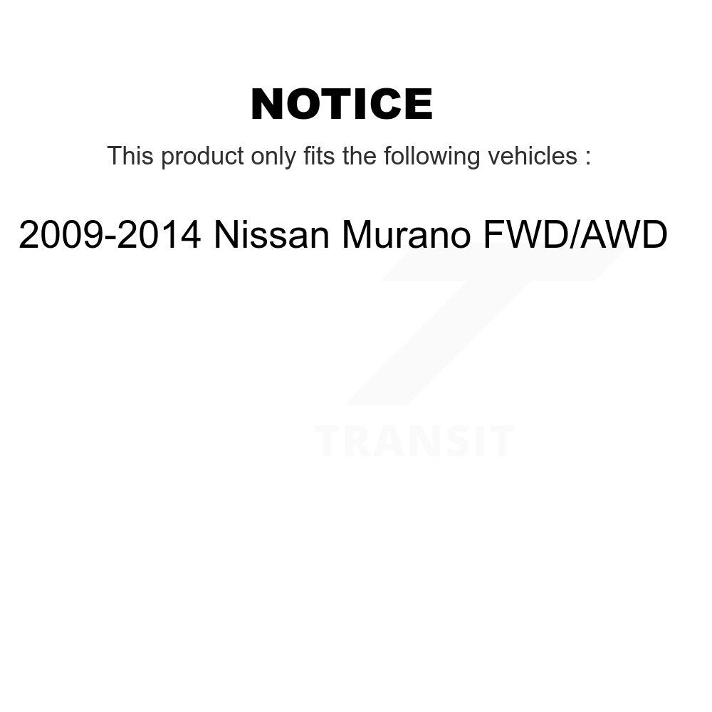 Kugel Front Left (Driver Side) CV Axle Drive Shaft And Complete Wheel Hub Bearing Assembly Kit For 2009-2014 Nissan Murano FWD AWD KN7-101429