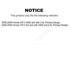 Kugel Rear CV Axle Drive Shaft] Complete Assembly And Wheel Bearing Kit For Honda CR-V Primary Design - Left Right Side (Driver Passenger) KN7-101441