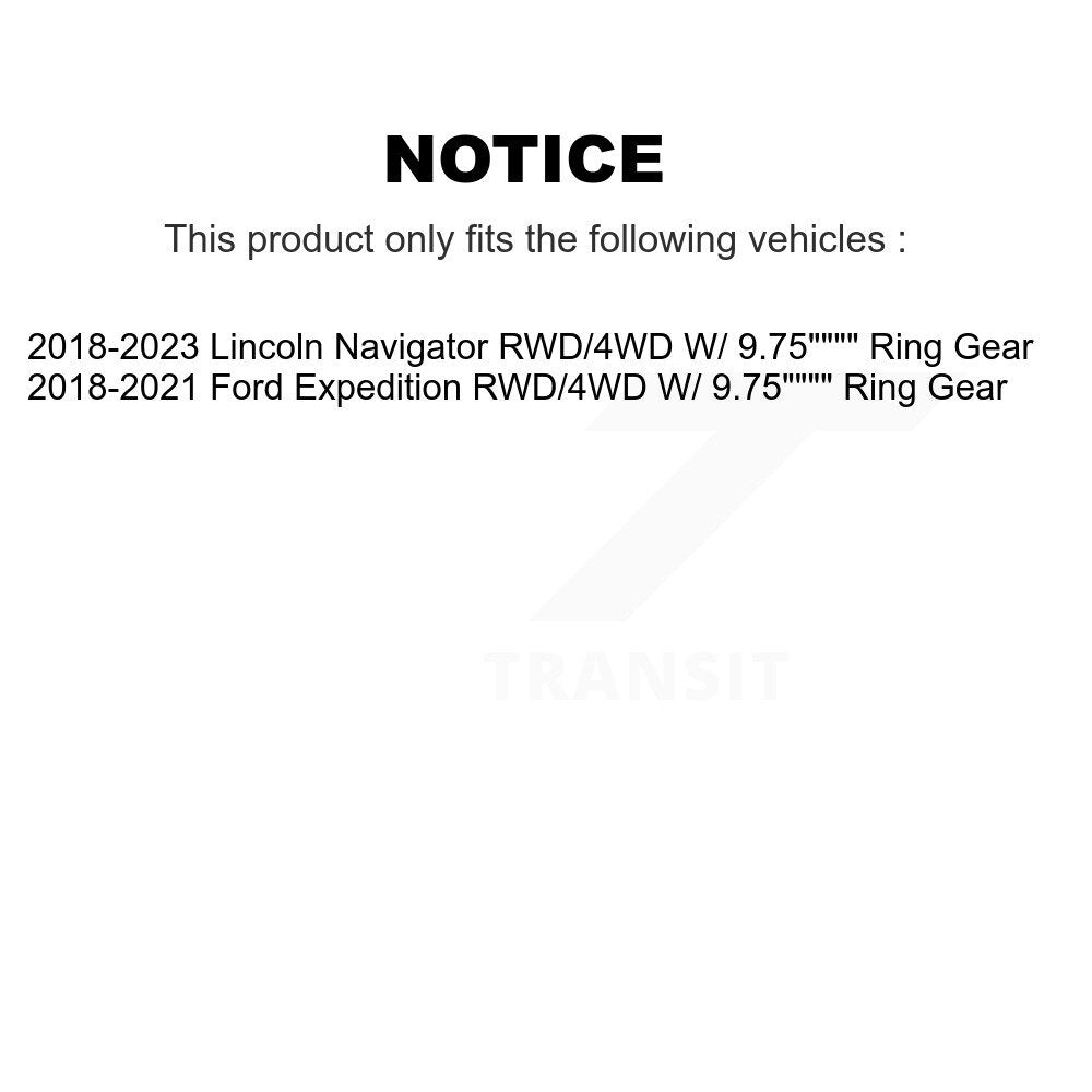 Kugel Rear Left (Driver Side) CV Axle Drive Shaft And Complete Wheel Hub Bearing Assembly Kit For Ford Expedition Lincoln Navigator W/ 9.75" Ring Gear RWD/4WD KN7-101443