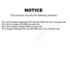 Kugel Rear Left (Driver Side) CV Axle Drive Shaft And Complete Wheel Hub Bearing Assembly Kit For Dodge Chrysler 300 Charger Challenger KN7-101450