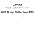 Kugel Rear Left (Driver Side) CV Axle Drive Shaft And Complete Wheel Hub Bearing Assembly Kit For 2009 Dodge Caliber Non-ABS KN7-101457