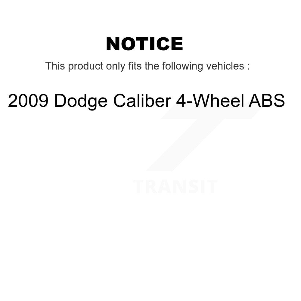 Kugel Rear Left (Driver Side) CV Axle Drive Shaft And Complete Wheel Hub Bearing Assembly Kit For 2009 Dodge Caliber 4-Wheel ABS KN7-101458