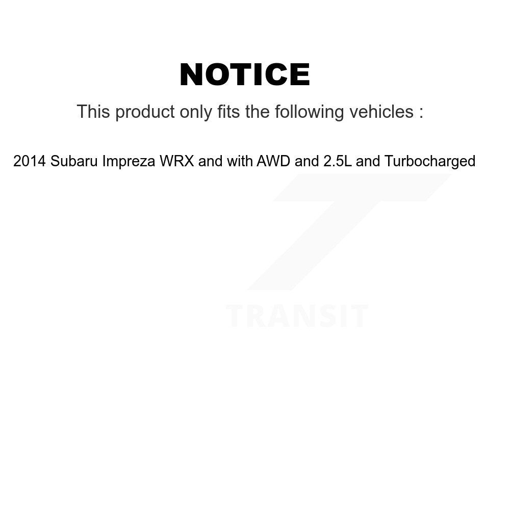 Kugel Rear Right (Passenger Side) CV Axle Drive Shaft And Complete Wheel Hub Bearing Assembly Kit For 2014 Subaru Impreza WRX with AWD 2.5L Turbocharged KN7-101474